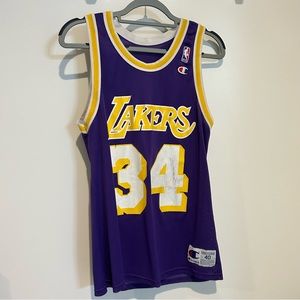 Vintage Champion LA Lakers Jersey #34 Shaquille O’Neal S/M (40)